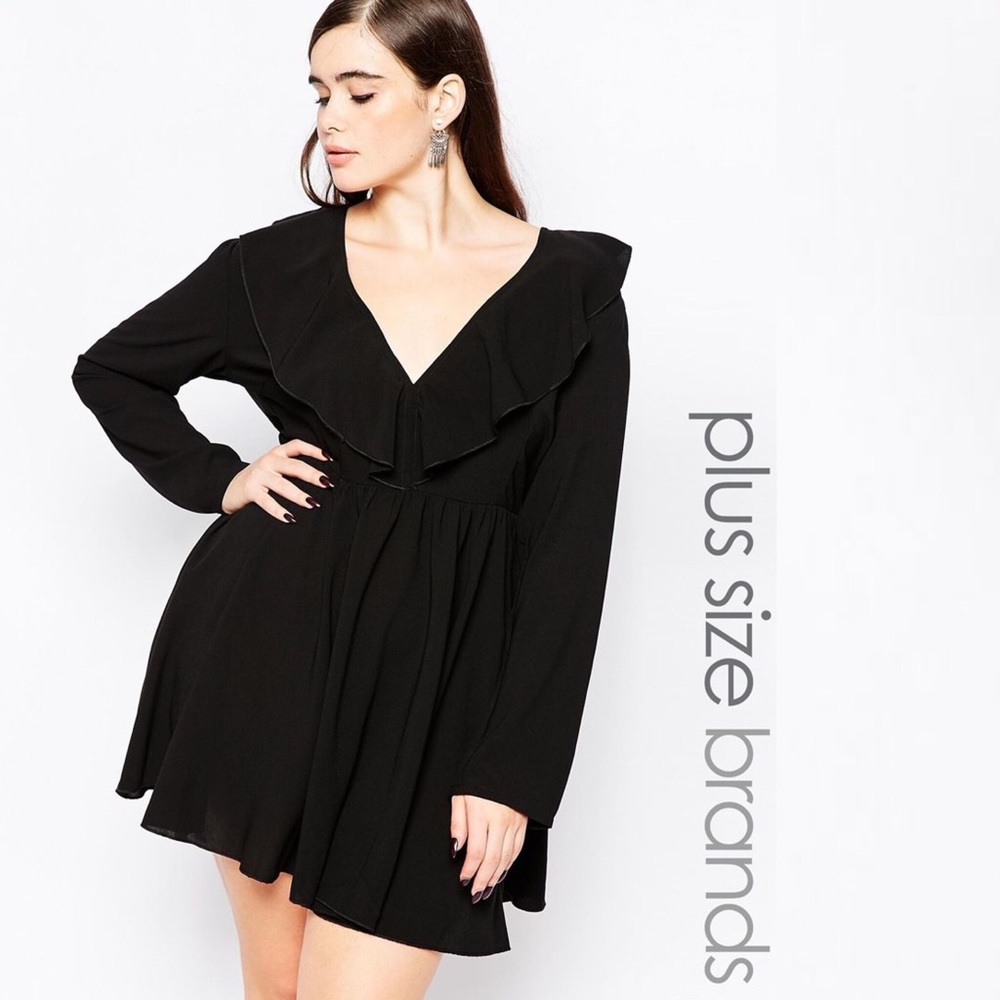 Long sleeve Frill Babydoll Dress